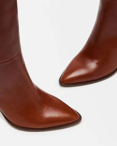 Women BIXBY COGNAC LEATHER Cognac Leather Steve Madden Boots and Booties Women BIXBY COGNAC LEATHER Cognac Leather Steve Madden Boots and Booties
