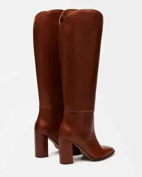 Women BIXBY COGNAC LEATHER Cognac Leather Steve Madden Boots and Booties Women BIXBY COGNAC LEATHER Cognac Leather Steve Madden Boots and Booties