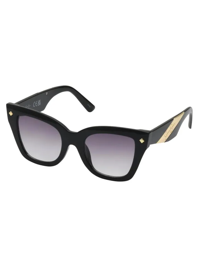 Women Bold Cat Eye Sunglasses In Black Jessica Simpson Sunglasses