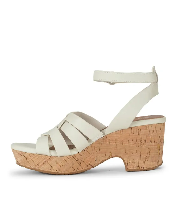 Women Bonita Wedge Sandal Cream Baretraps Wedge Sandals