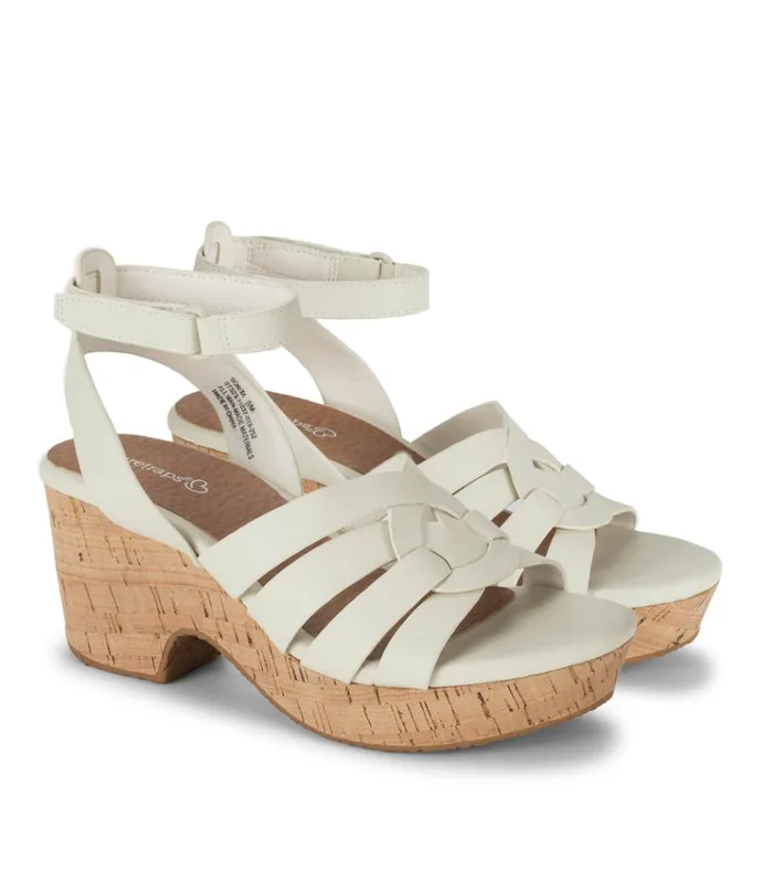 Women Bonita Wedge Sandal Cream Baretraps Wedge Sandals