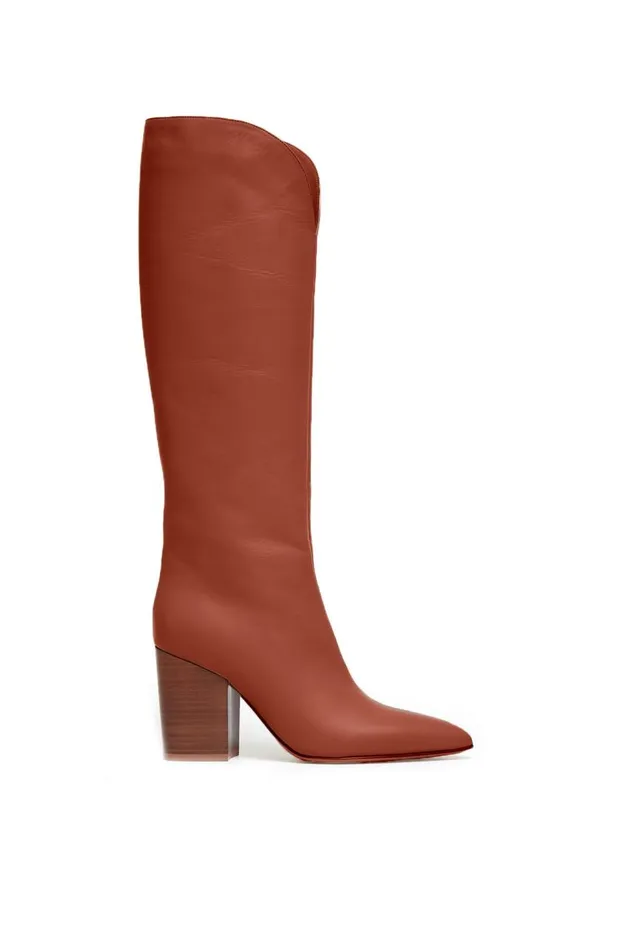 Women Boots Gabriela Hearst Cora High Knee Boot In Cognac Leather