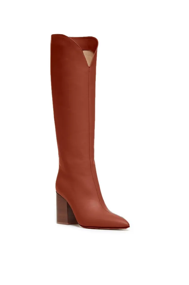Women Boots Gabriela Hearst Cora High Knee Boot In Cognac Leather