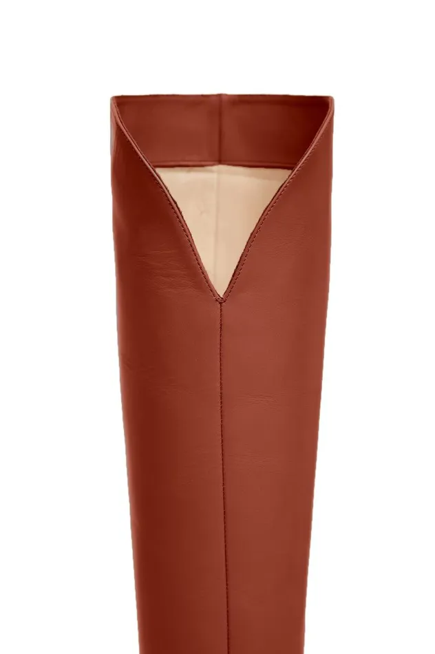 Women Boots Gabriela Hearst Cora High Knee Boot In Cognac Leather