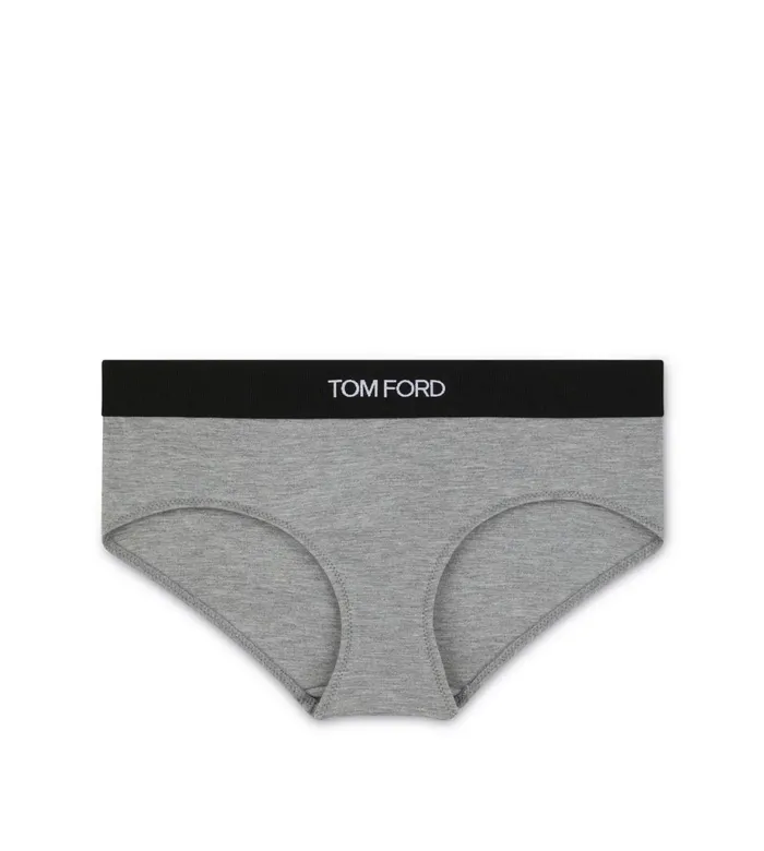 Women Bottoms Tom Ford Modal Signature Boy Shorts Grey Melange