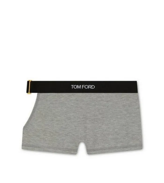 Women Bottoms Tom Ford Modal Signature CutOut Boxers Grey Melange