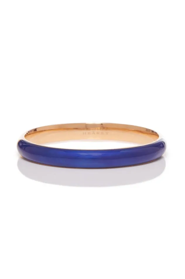 Women Bracelets Gabriela Hearst Vitreous Blue Enamel and 18K Gold Bangle