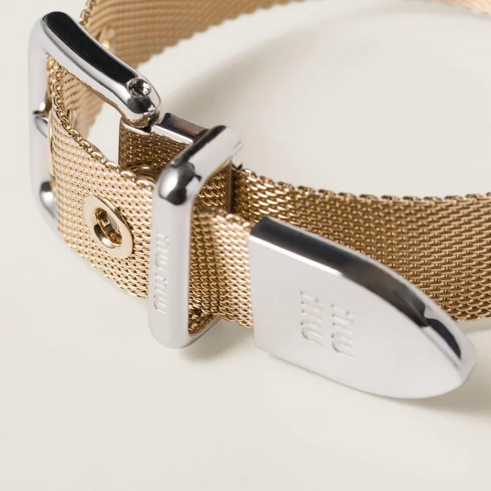 Women Bracelets Miu Miu Metal Bracelet Goldsteel Women Bracelets Miu Miu Metal Bracelet Goldsteel