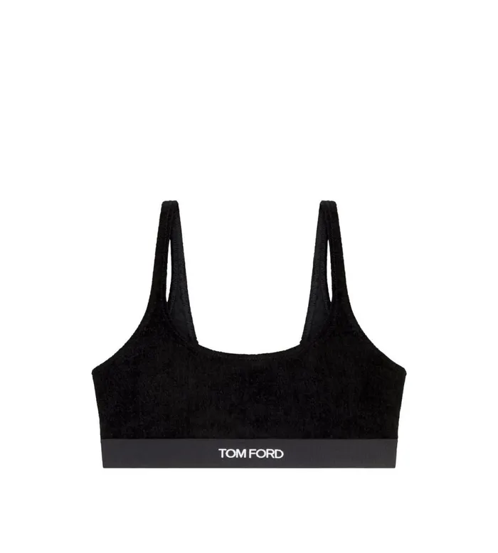 Women Bras Tom Ford Stretch Velvet Bralette Black