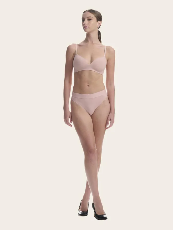 Women Bras Wolford Beauty Cotton Skin Bra Powder Pink