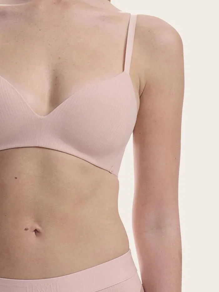 Women Bras Wolford Beauty Cotton Skin Bra Powder Pink