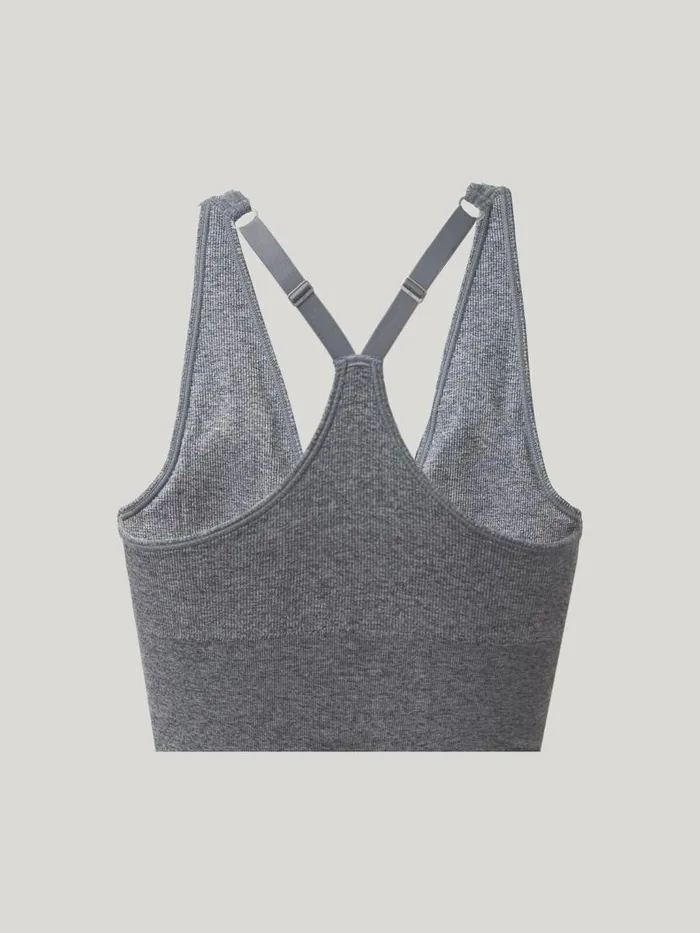 Women Bras Wolford Shaping Athleisure Crop Top Bra Grey Melange