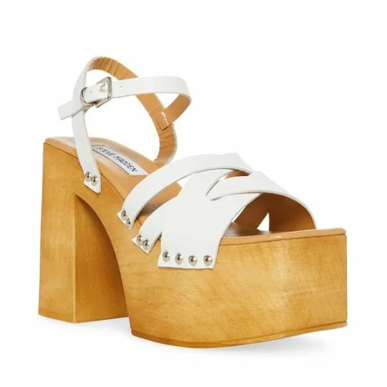 Women CAILEEN WHITE LEATHER White Leather Steve Madden Heels Women CAILEEN WHITE LEATHER White Leather Steve Madden Heels