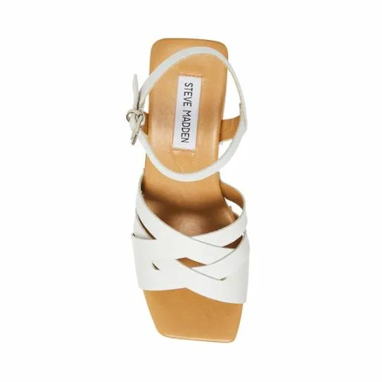 Women CAILEEN WHITE LEATHER White Leather Steve Madden Heels Women CAILEEN WHITE LEATHER White Leather Steve Madden Heels