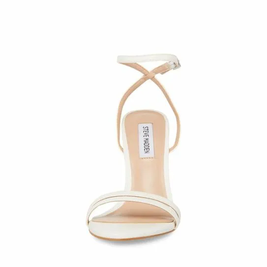 Women CANDID WHITE LEATHER White Leather Steve Madden Heels Women CANDID WHITE LEATHER White Leather Steve Madden Heels