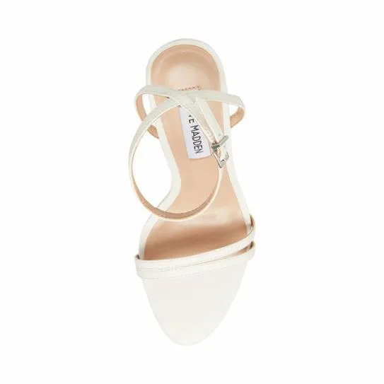 Women CANDID WHITE LEATHER White Leather Steve Madden Heels Women CANDID WHITE LEATHER White Leather Steve Madden Heels