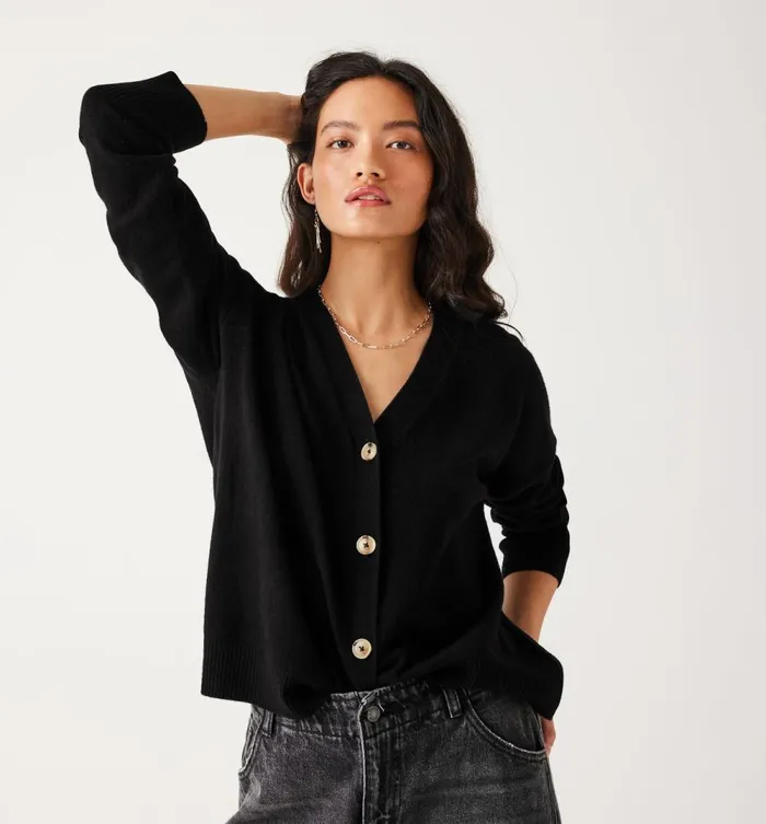 Women Cardigan 8211 Black Promod Jumpers And Cardigans