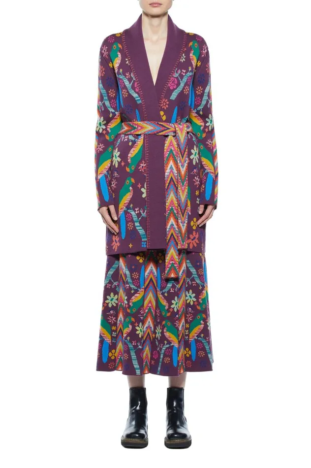 Women Cardigans Gabriela Hearst Margot Knit Cardigan In Multi Merino Wool