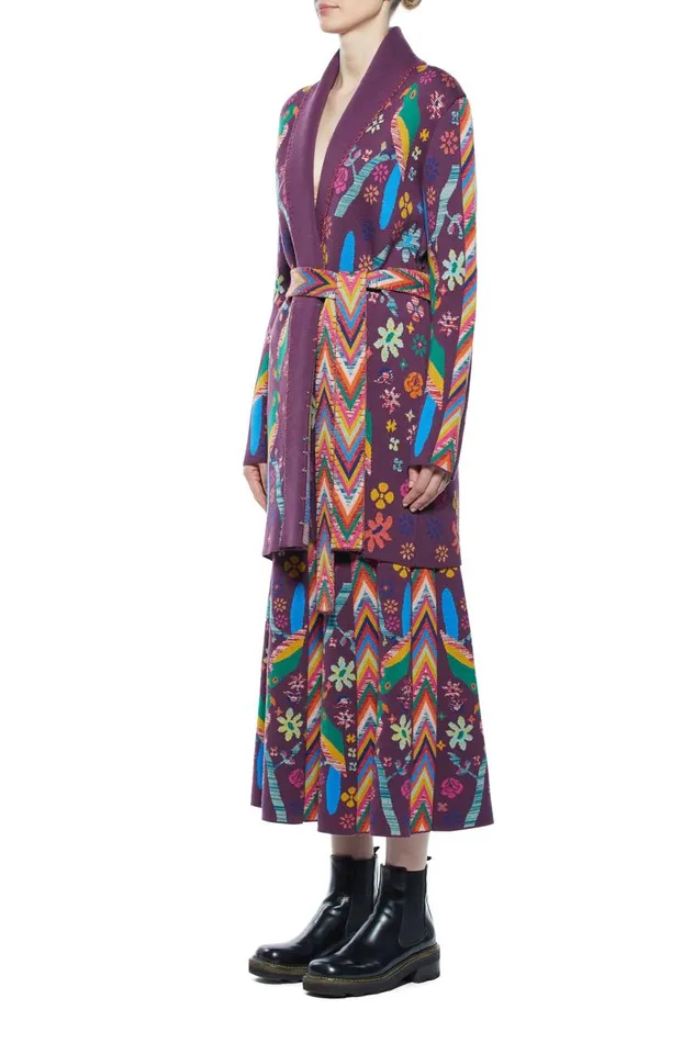 Women Cardigans Gabriela Hearst Margot Knit Cardigan In Multi Merino Wool