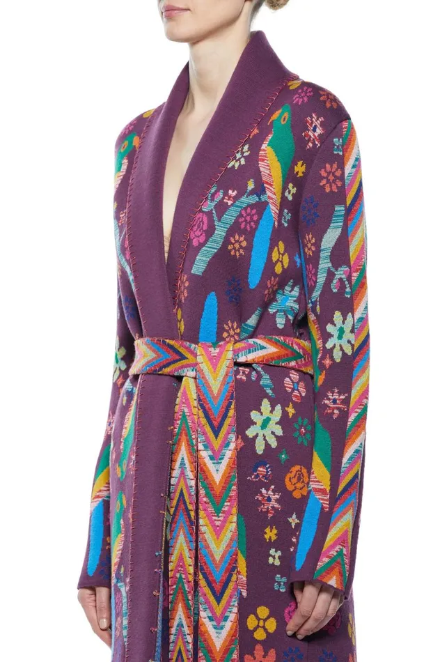 Women Cardigans Gabriela Hearst Margot Knit Cardigan In Multi Merino Wool