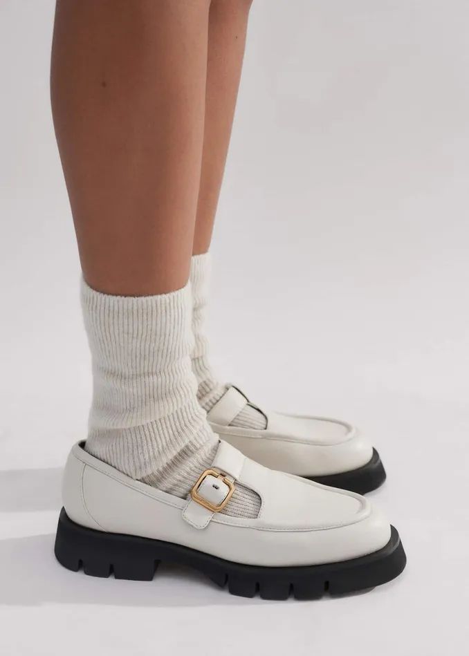 Women Cashmere Blend Socks Oatmeal MEEM