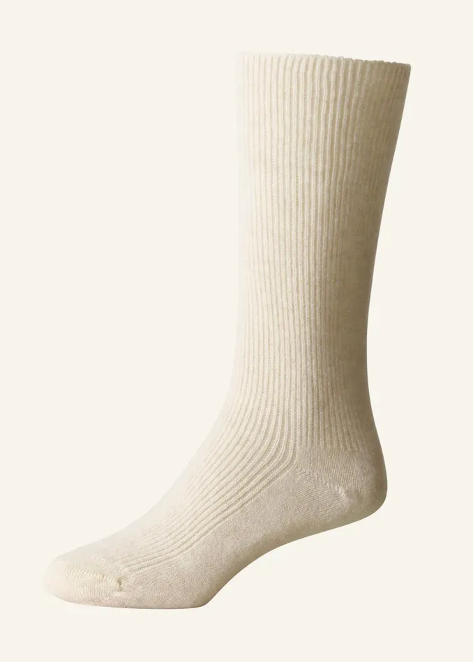 Women Cashmere Blend Socks Oatmeal MEEM