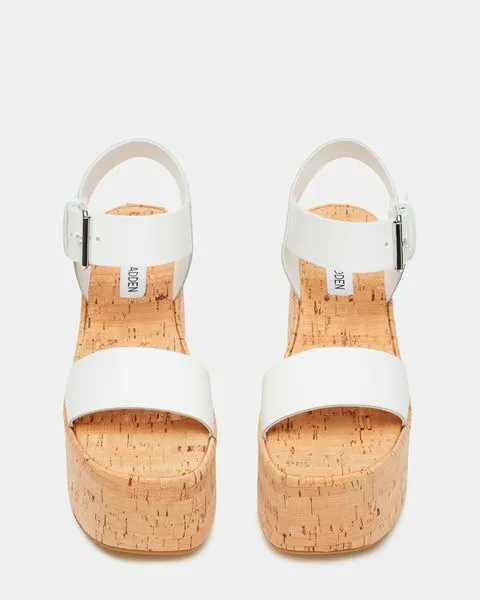 Women CASPIAN WHITE LEATHER White Leather Steve Madden Sandals Women CASPIAN WHITE LEATHER White Leather Steve Madden Sandals