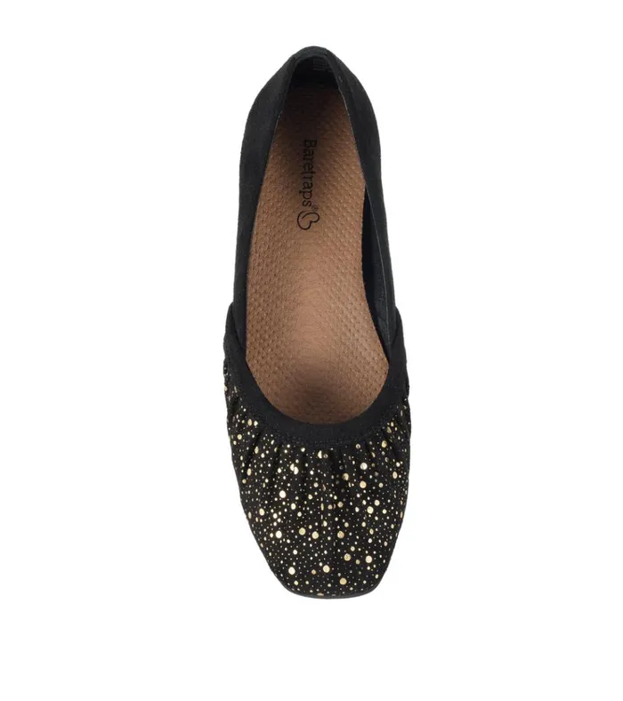 Women Charlie Flat Blackold Gold Baretraps Flats and Loafers