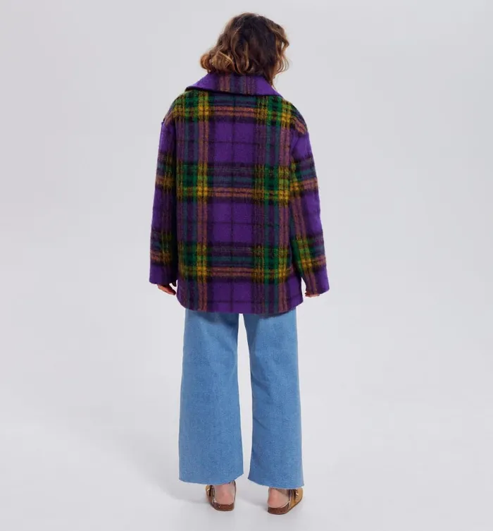 Women Checked Coat 8211 Multicolour Print Promod Coats Women Checked Coat 8211 Multicolour Print Promod Coats