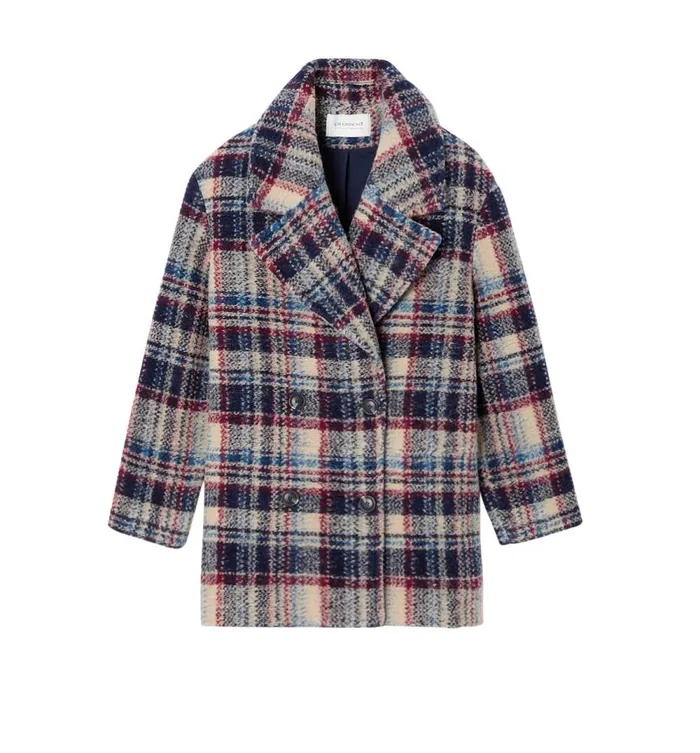 Women Checked WoolBlend Jacket 8211 Multicolour Print Promod Coats Women Checked WoolBlend Jacket 8211 Multicolour Print Promod Coats
