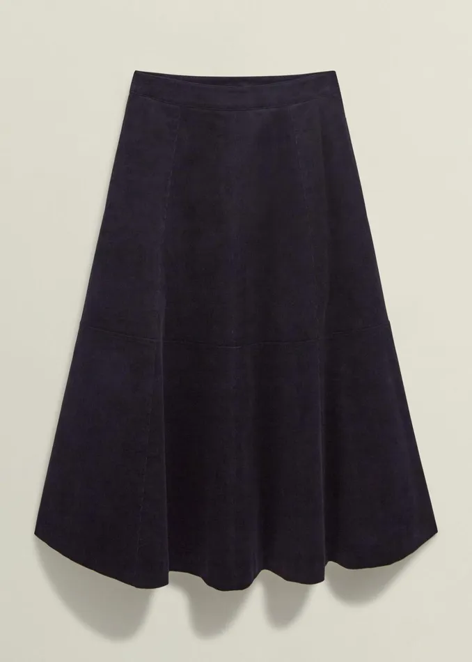 Women Clifton Cord Skirt Navy Hobbs Skirts