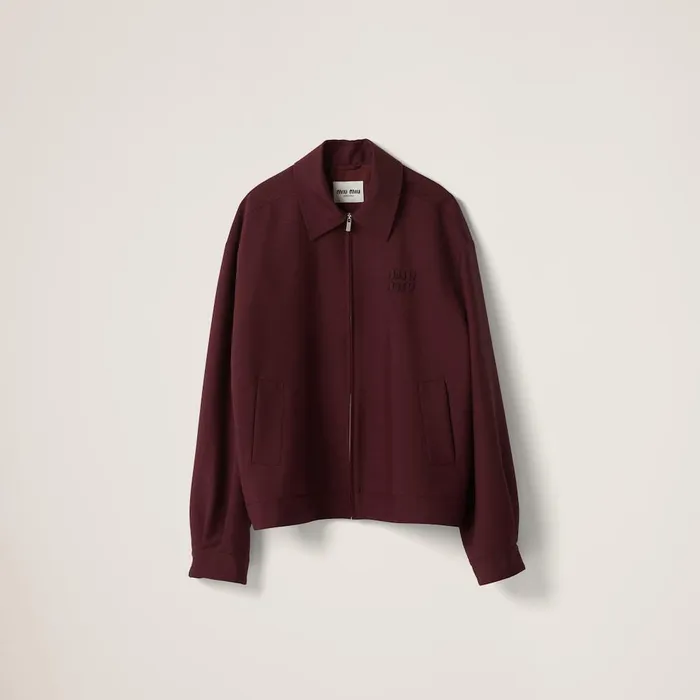 Women Coats And Jackets Miu Miu Mohair Blouson Jacket Amaranth Redmaize Yellow