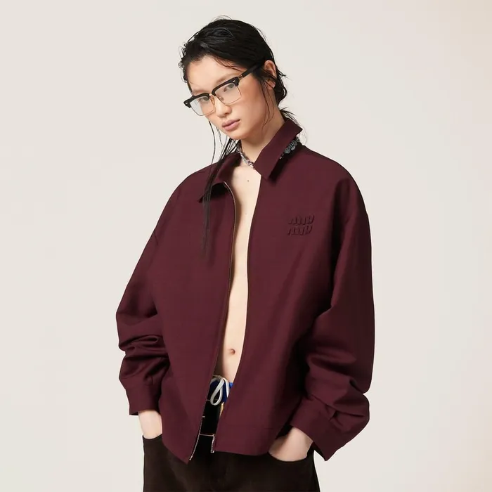 Women Coats And Jackets Miu Miu Mohair Blouson Jacket Amaranth Redmaize Yellow Women Coats And Jackets Miu Miu Mohair Blouson Jacket Amaranth Redmaize Yellow