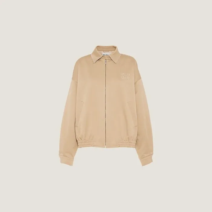 Women Coats And Jackets Miu Miu Oversized Chino Blouson Jacket Cord