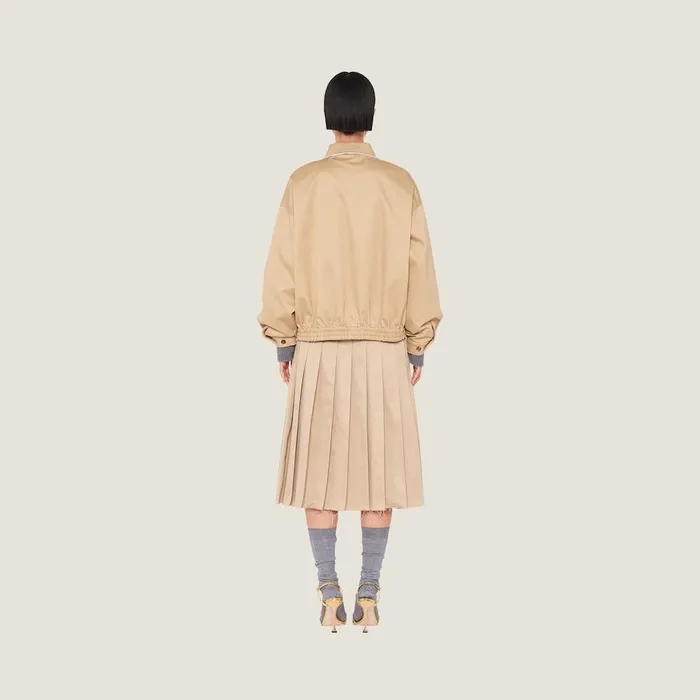 Women Coats And Jackets Miu Miu Oversized Chino Blouson Jacket Cord