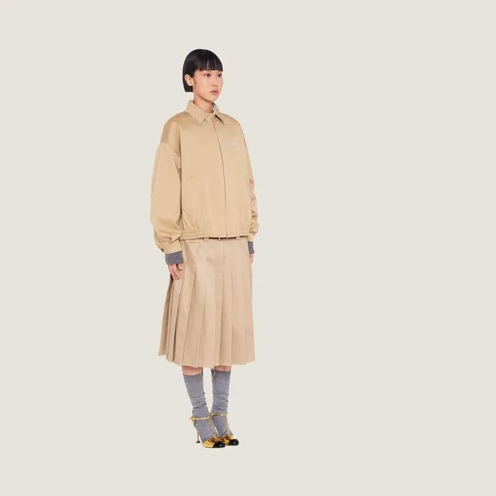 Women Coats And Jackets Miu Miu Oversized Chino Blouson Jacket Cord