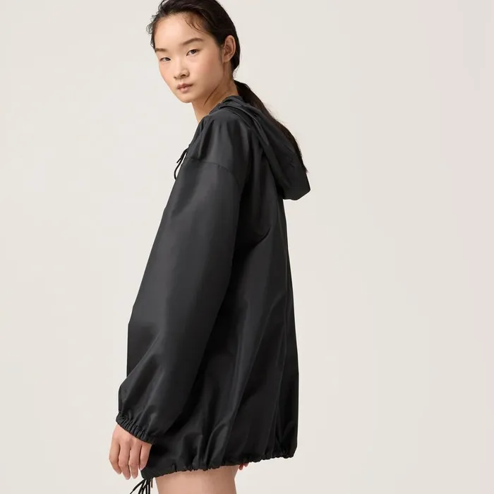 Women Coats And Jackets Miu Miu Technical Fabric Blouson Jacket Black Women Coats And Jackets Miu Miu Technical Fabric Blouson Jacket Black