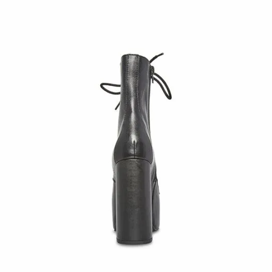 Women CONFIDENT BLACK LEATHER Black Leather Steve Madden Boots and Booties Women CONFIDENT BLACK LEATHER Black Leather Steve Madden Boots and Booties