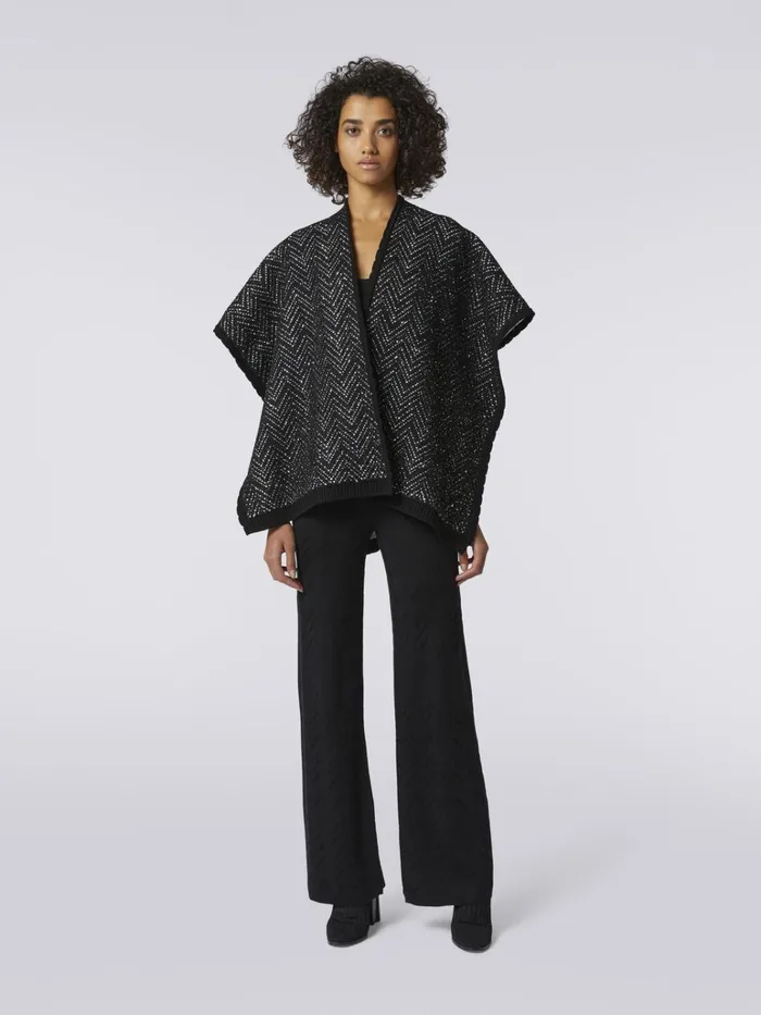 Women Cotton Blend Chevron Cape With Sequins Multicoloured Missoni Coats and Jackets Women Cotton Blend Chevron Cape With Sequins Multicoloured Missoni Coats and Jackets