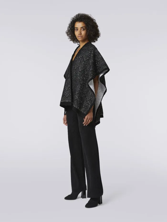 Women Cotton Blend Chevron Cape With Sequins Multicoloured Missoni Coats and Jackets Women Cotton Blend Chevron Cape With Sequins Multicoloured Missoni Coats and Jackets