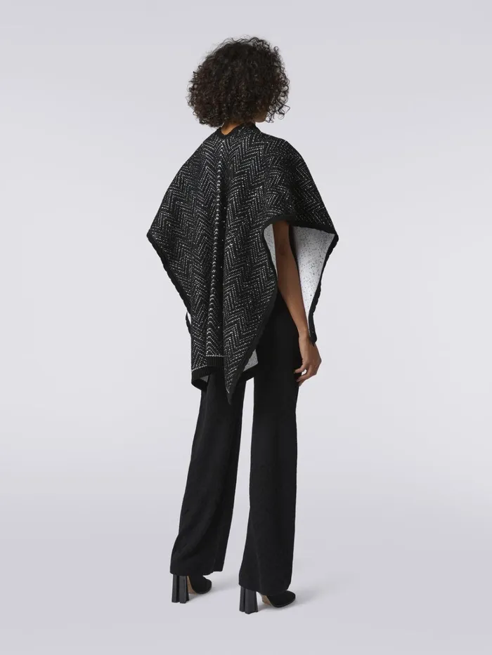 Women Cotton Blend Chevron Cape With Sequins Multicoloured Missoni Coats and Jackets Women Cotton Blend Chevron Cape With Sequins Multicoloured Missoni Coats and Jackets