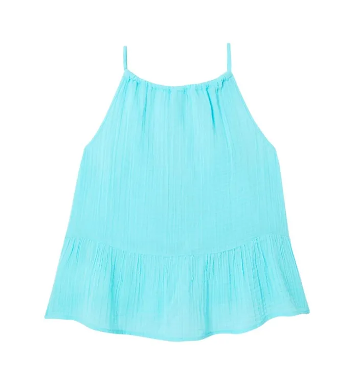 Women Cotton Gauze Top 8211 Turquoise Promod Tops Women Cotton Gauze Top 8211 Turquoise Promod Tops