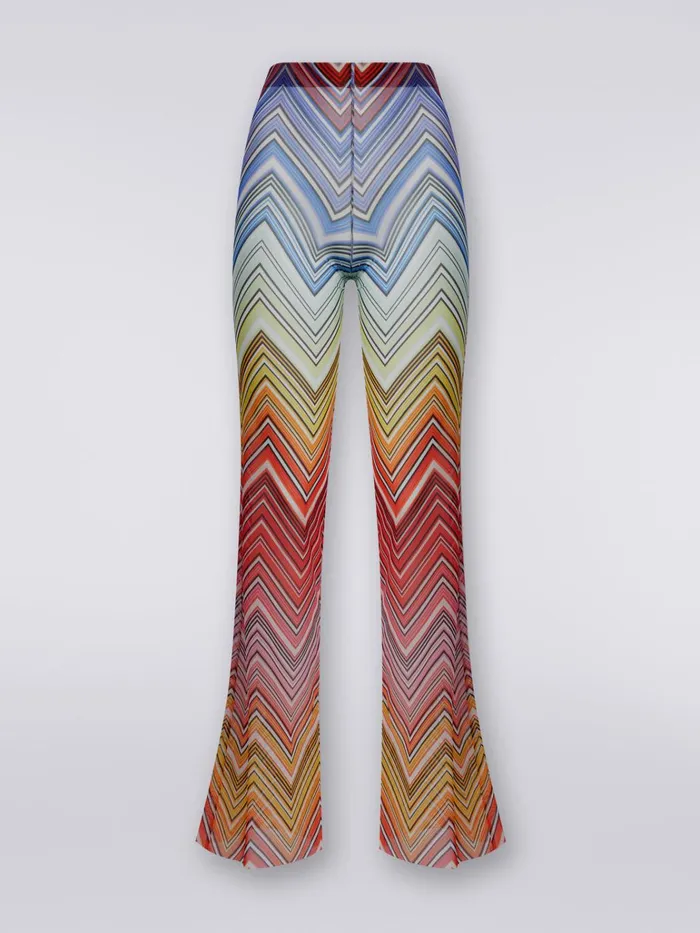 Women Cover Up Trousers In Zigzag Print Tulle Multicoloured Missoni Beachwear