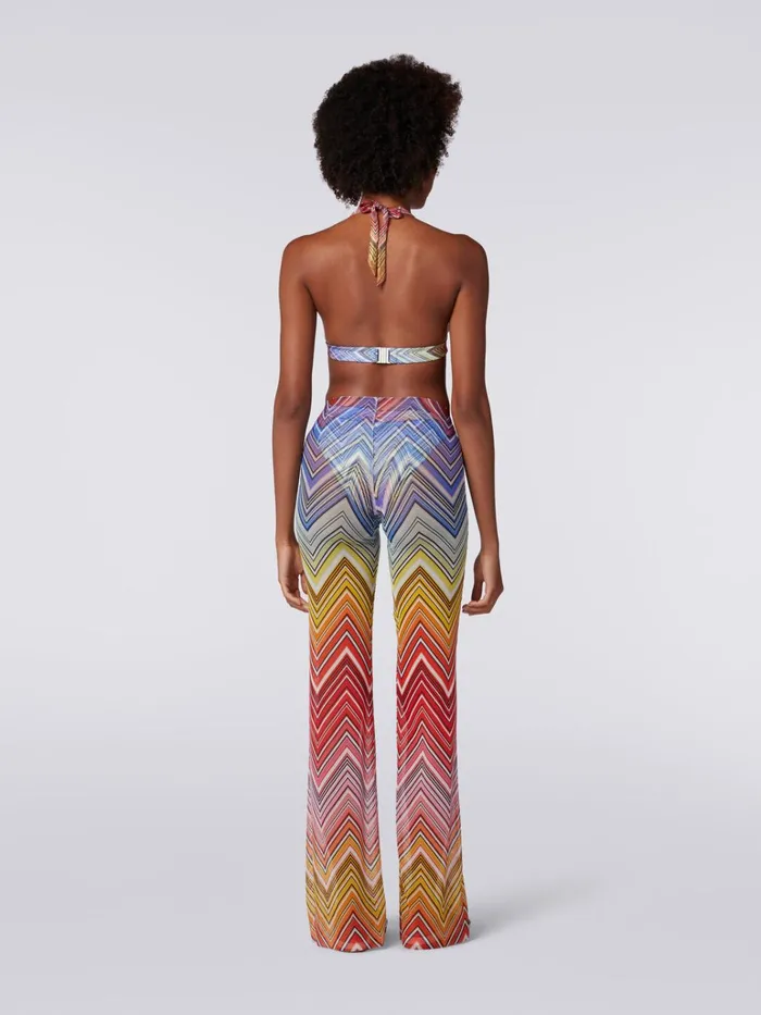 Women Cover Up Trousers In Zigzag Print Tulle Multicoloured Missoni Beachwear