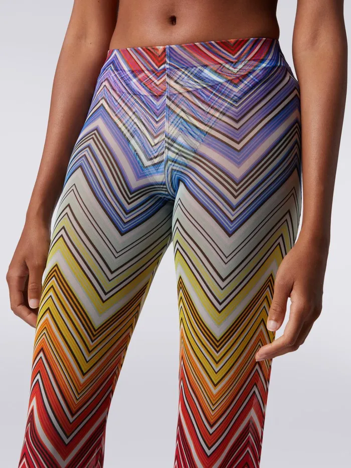 Women Cover Up Trousers In Zigzag Print Tulle Multicoloured Missoni Beachwear