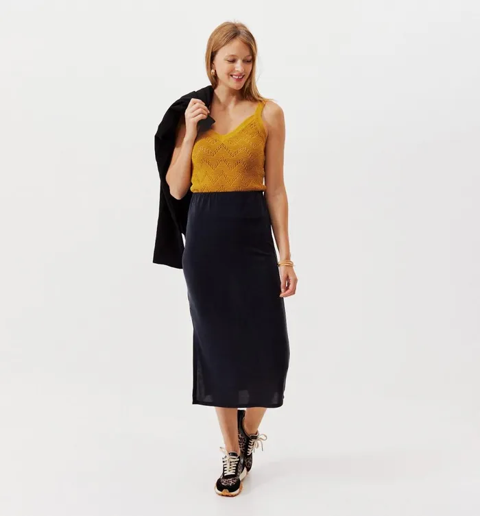 Women Crochet Style Top 8211 Yellow Promod Tops Women Crochet Style Top 8211 Yellow Promod Tops