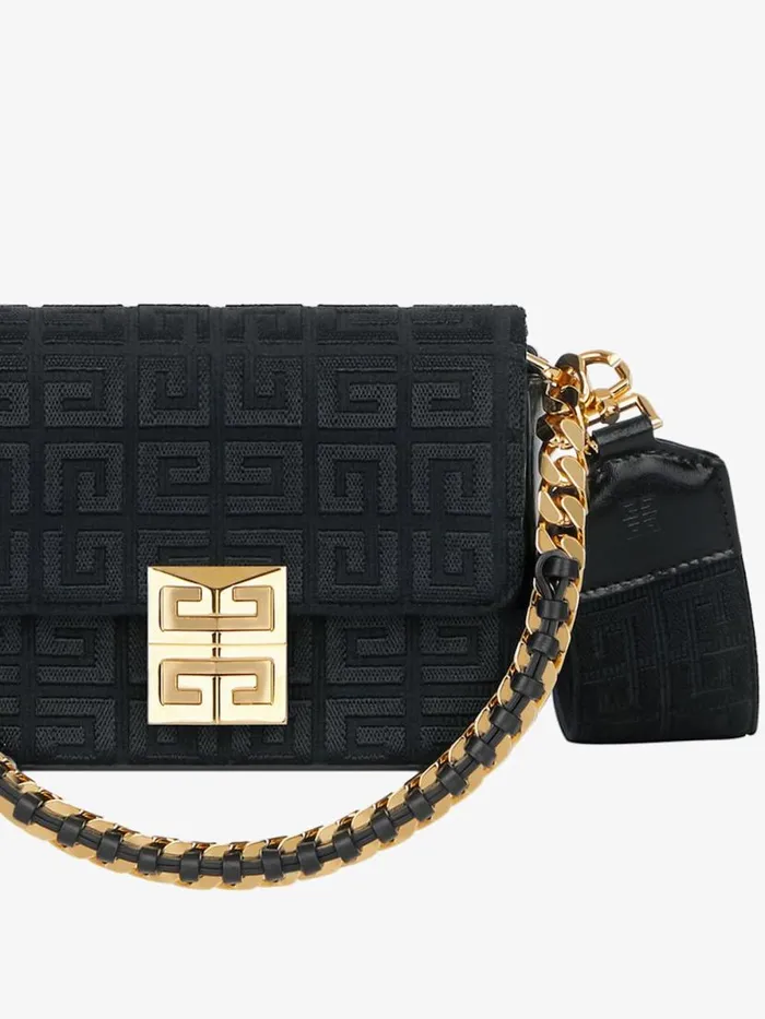 Women Crossbody Bags Givenchy Small 4G Bag In 4G Embroidery With Chain Black Women Crossbody Bags Givenchy Small 4G Bag In 4G Embroidery With Chain Black