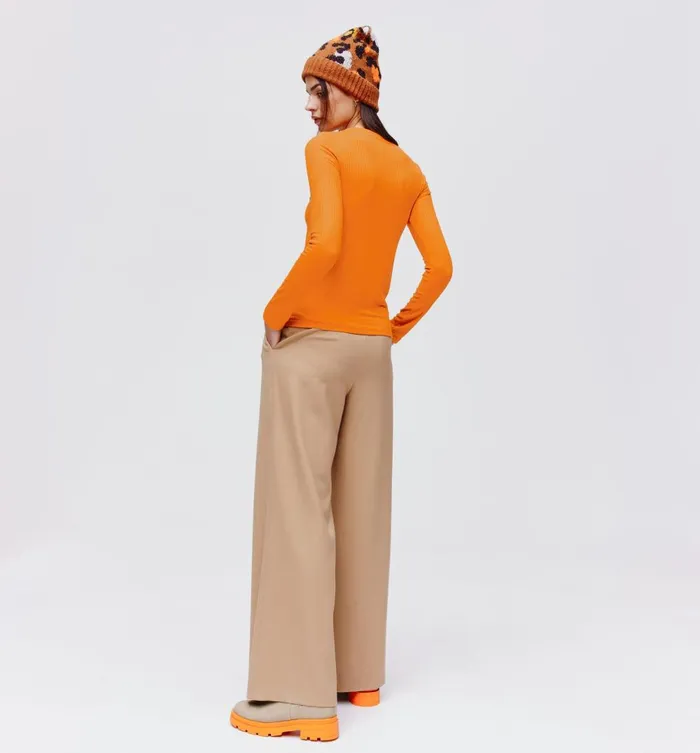 Women CutOut Top 8211 Saffron Promod Tops Women CutOut Top 8211 Saffron Promod Tops