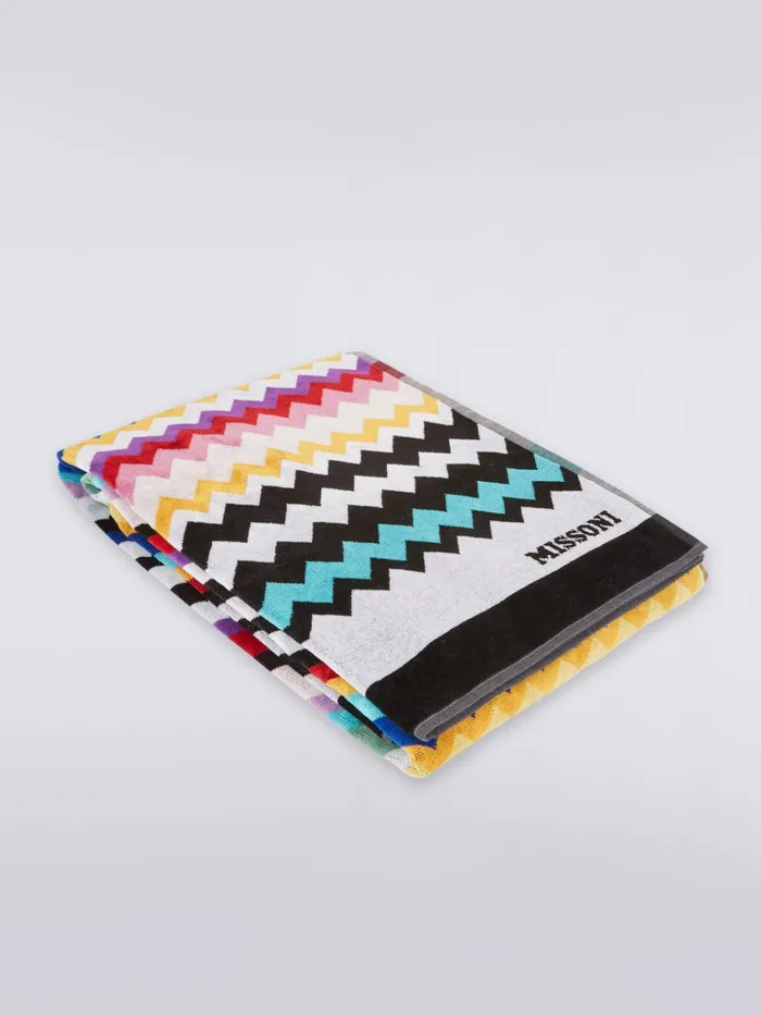 Women Cyrus 100215180 Cm Cotton Terry Chevron Beach Towel Multicoloured Missoni Beach Towels
