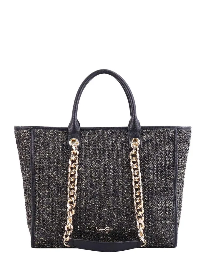 Women Dani Tote In Black Glitter Jessica Simpson Crossbody